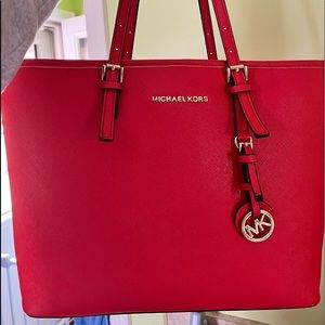 Michael Kors Large Tote orange red color